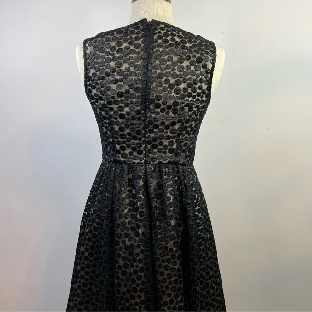 Plenty Tracy Reese Anthropologie Black Embroidered Sheer Dot Cocktail Dress 6 - Image 9