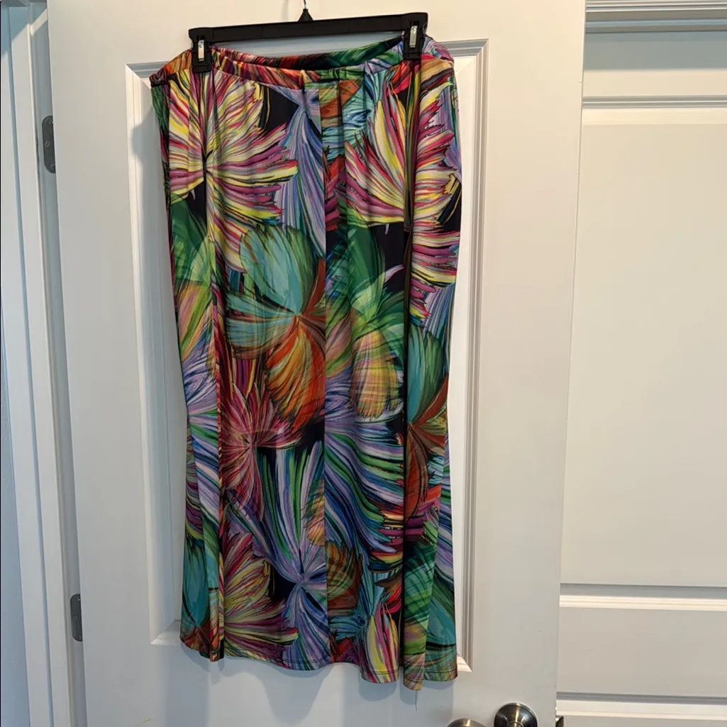 Travel Elements 2X Cowl Neck Maxi Skirt Set Blue - Image 6