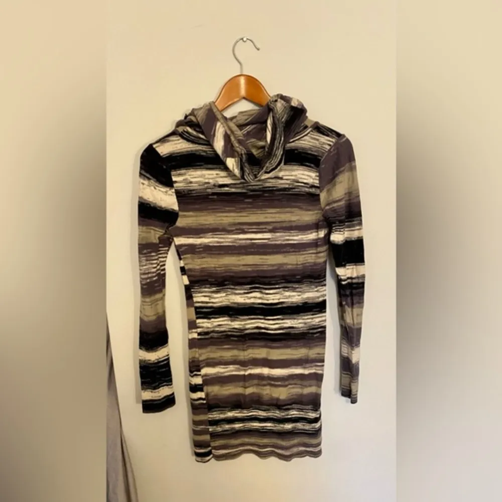 Y2K Vintage 2000s  Sweater Dress Hood Cowl Neck Size Small - Image 2