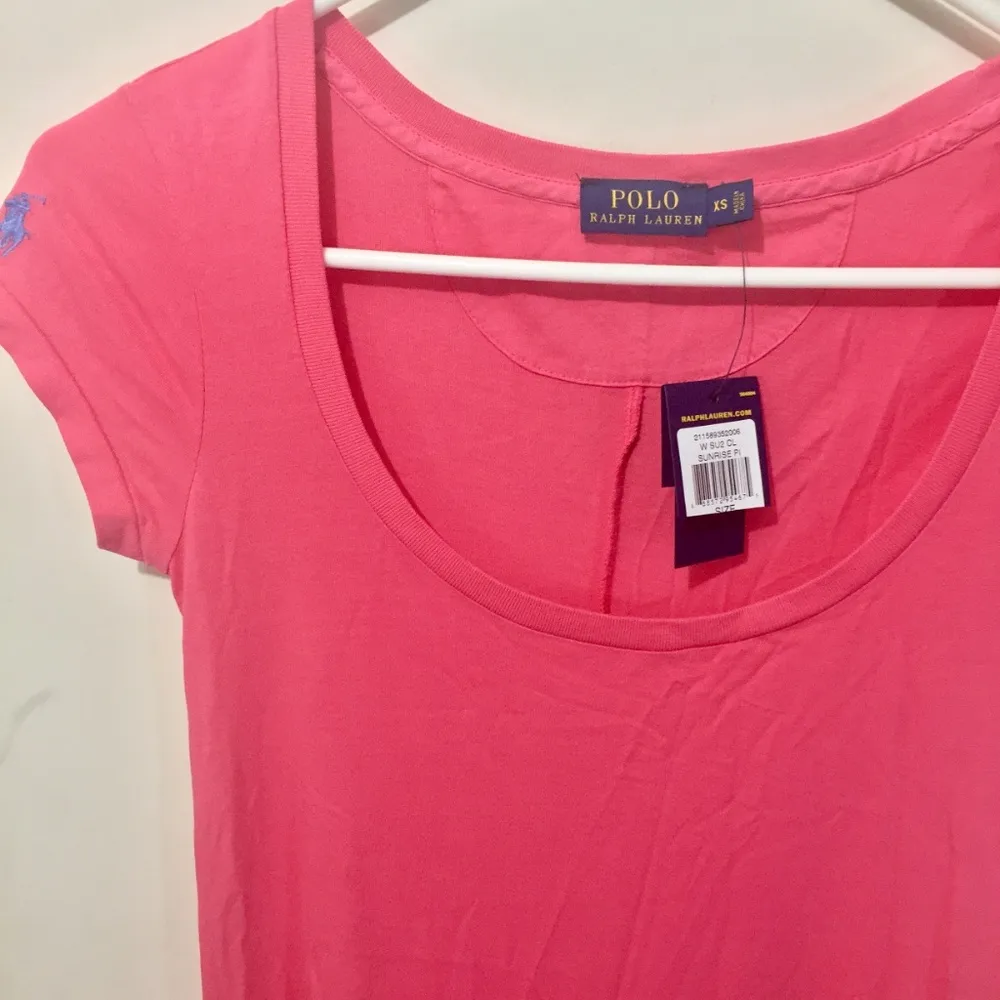 Polo women's XS full length cotton scoop neck casual quarter sleeve shirt dress - Image 4