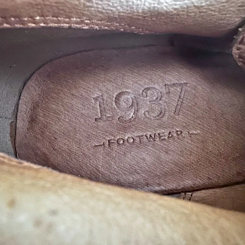 MADEWELL x 1937 | Suede Leather "Aberdeen" Tan Fringe Ankle Boots Booties | 9 - Image 9