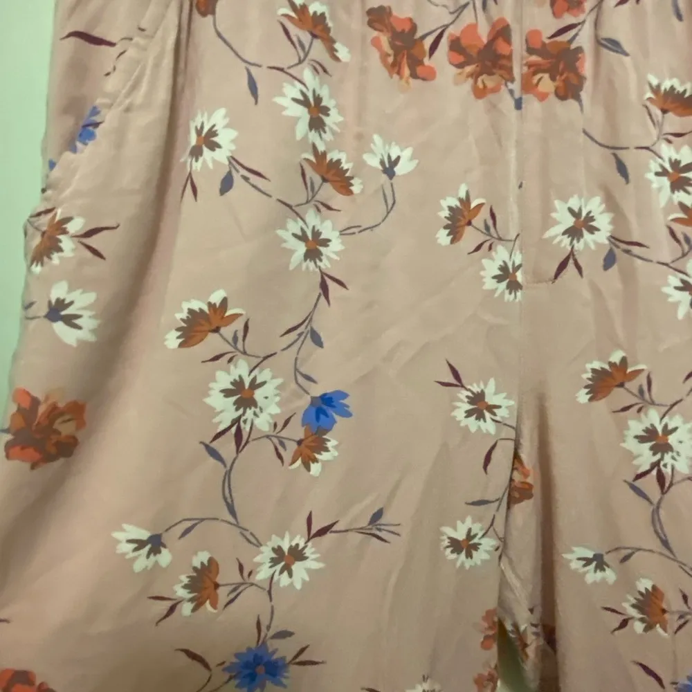 Jessica Simpson Women’s Capri Pants XL Pink Floral Waist Size Elastic 42” 44” - Image 4