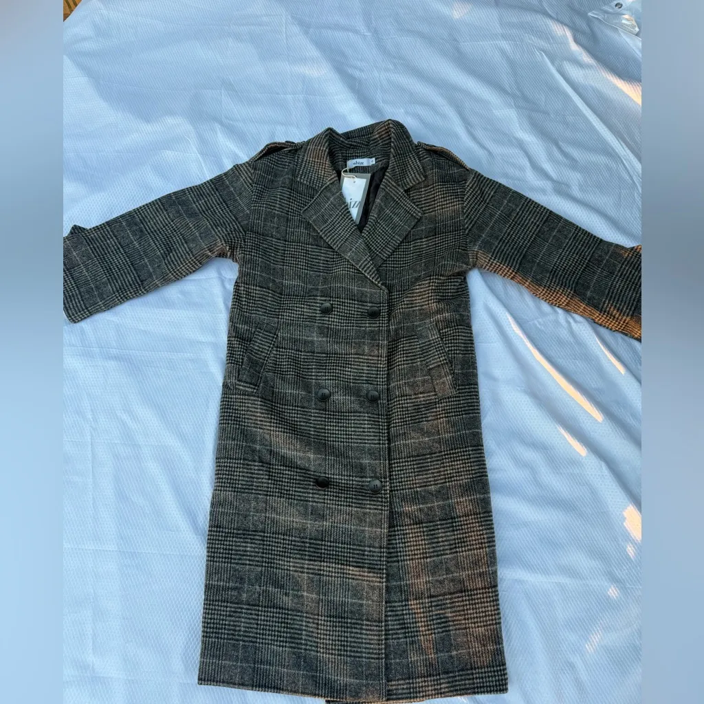 Women's Gray Pea Coat - Image 3