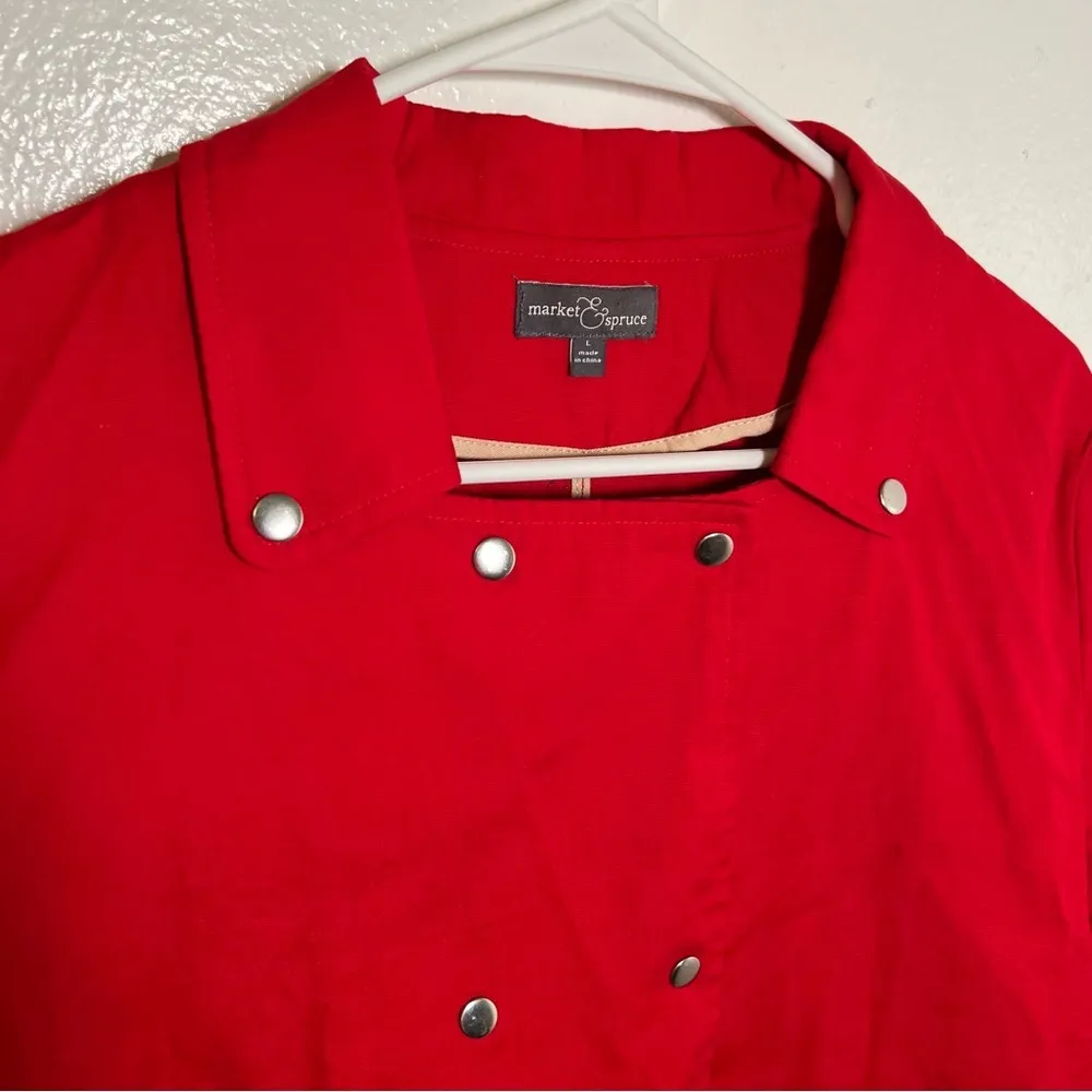 Market & Spruce Double Breasted Jacket Red - Image 7