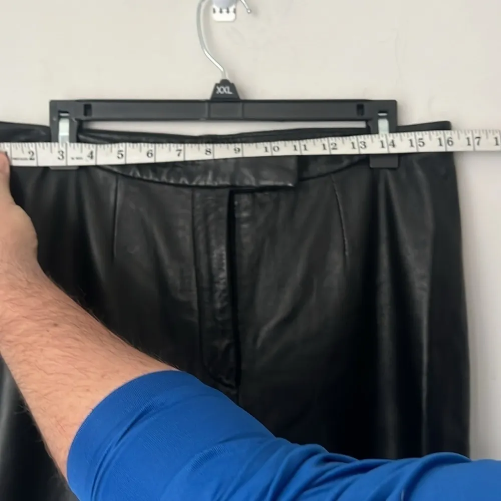 JLC New York Black Leather‎ Pants Size 14 Mob Wife Bikecore Pants 🦋 - Image 6