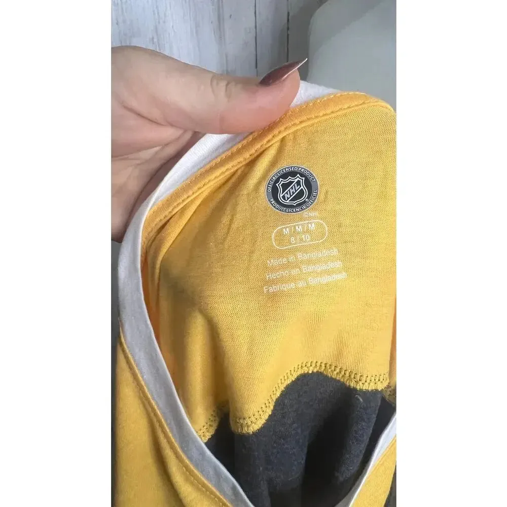 NWT Pittsburgh Penguins Women's Black‎ Long Sleeve Graphic Hockey Shirt Medium Gray - Image 5