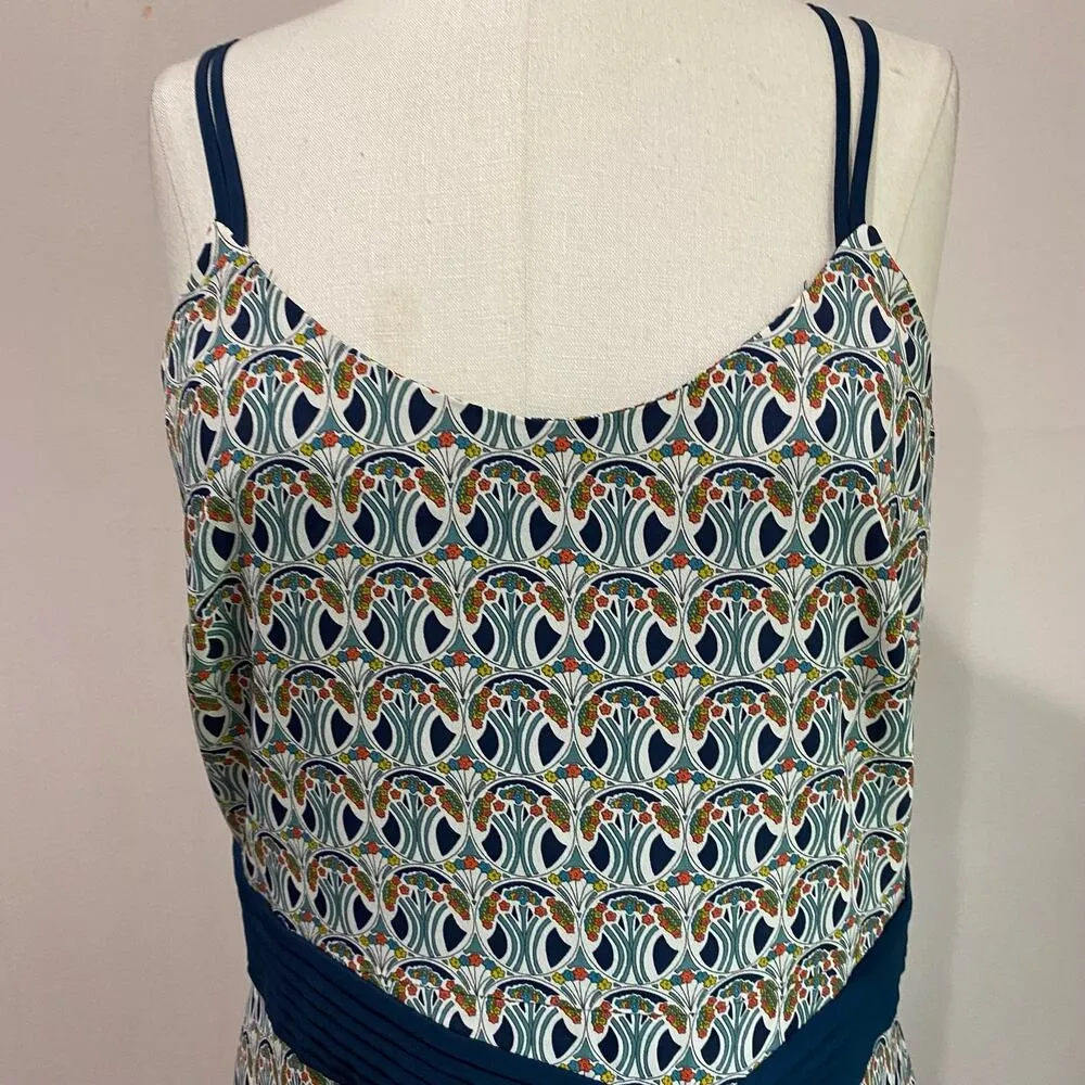 Liberty of London For Target Sleeveless Floral Ruffle Dress Blue Size 12 - Image 8