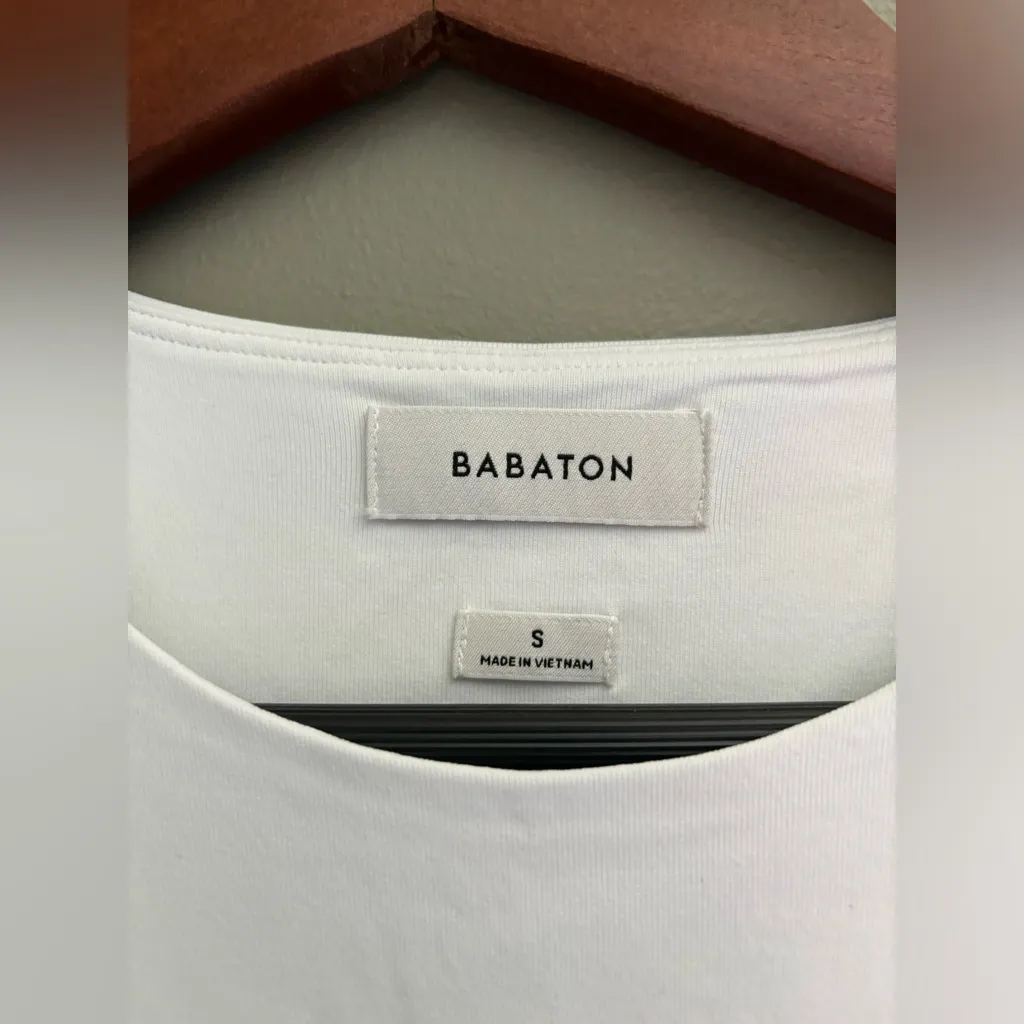 Aritzia White Short Sleeve Bodysuit - Image 2