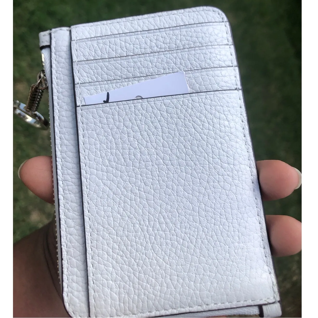 New Kate Spade Card Holder Keychain White Rainbow - Image 2