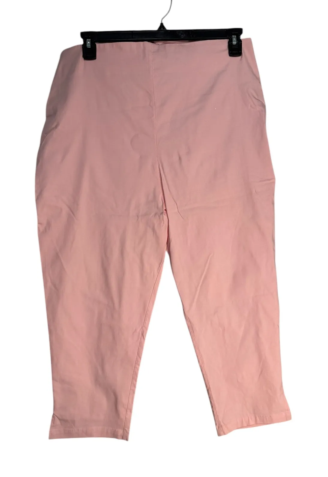 Unique Vintage Pink Cropped 50's Capris Pants Women's 1X16 High Rise Stretch - Image 1