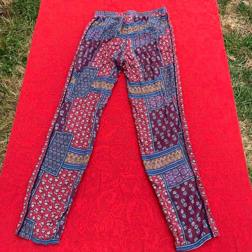 bershka floral patchwork pants size‎ small - Image 3