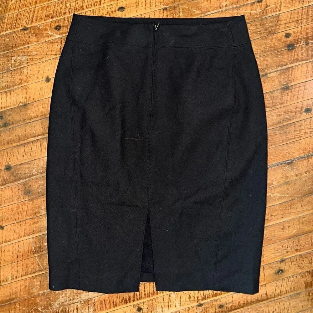 Loft business casual black Parisian 4 minimalist pencil skirt - Image 3
