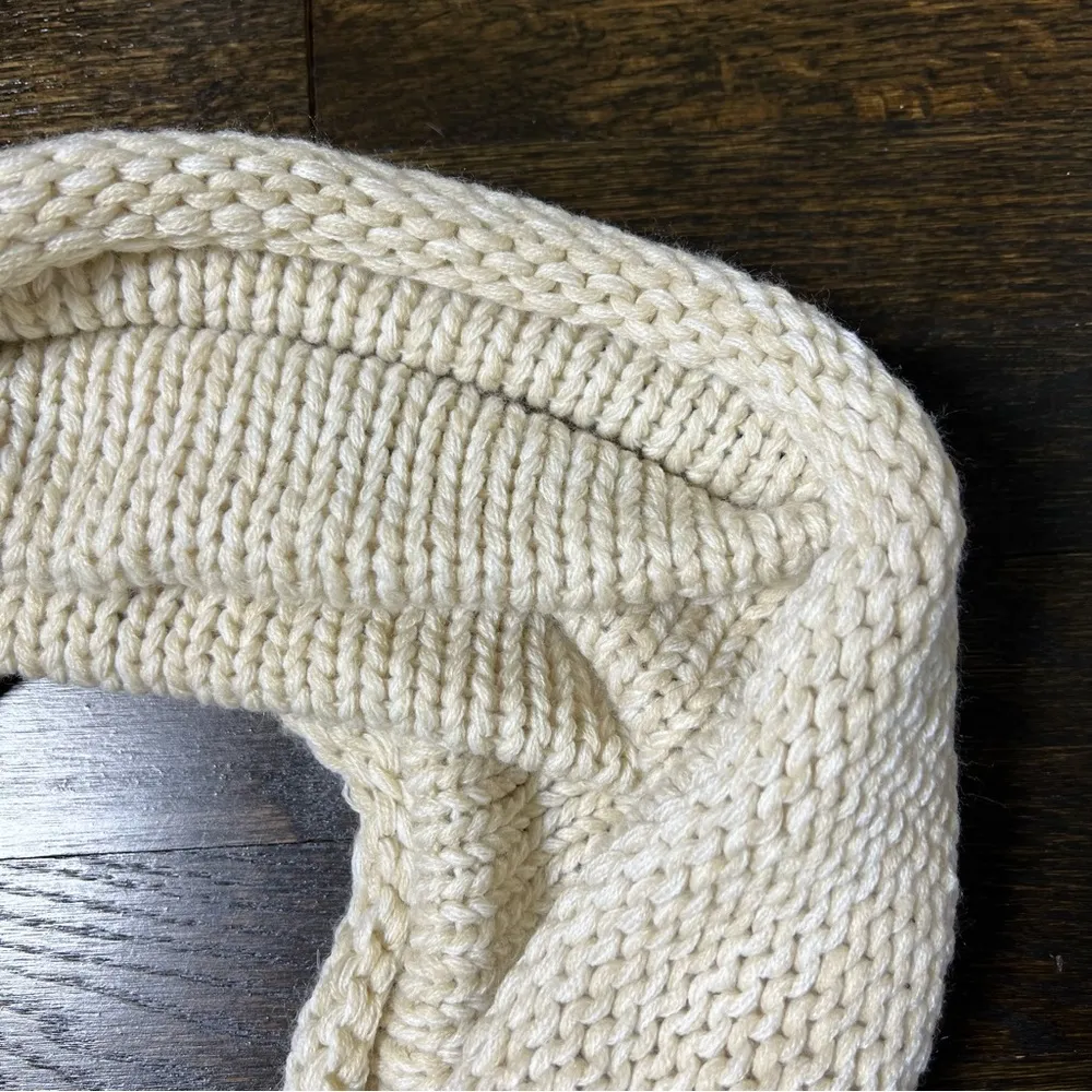 Cato Cream Chunky Knit Infinity Scarf - Image 3