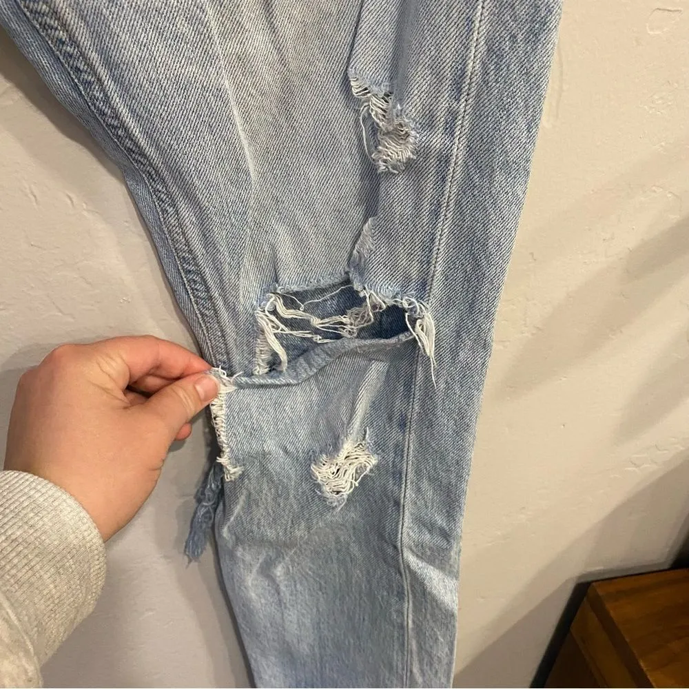 Agolde Jamie High Rise Distressed Jeans in Shakedown Size 25 - Image 10