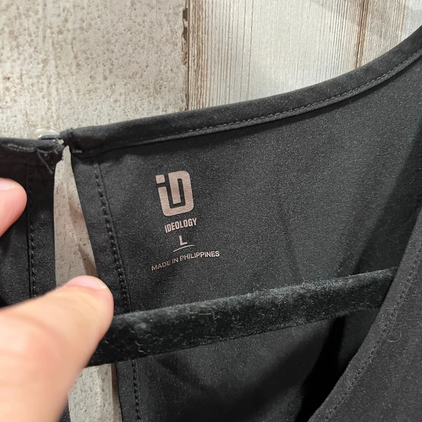 Ideology Black Drop Waist Sleeveless Athleisure Shirt Dress Womens Large Pockets - Image 3