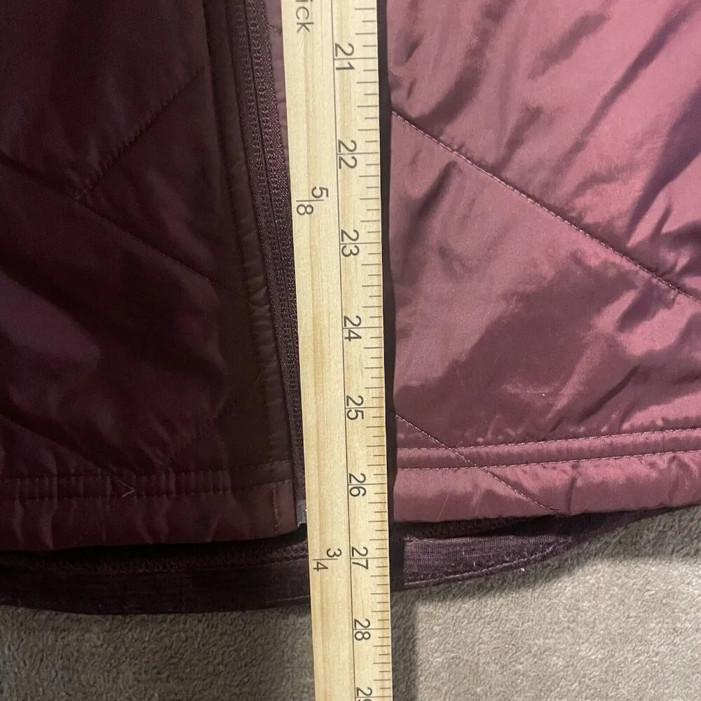 Columbia Jacket Womens Size Medium Purple Stretch Quilted Burgundy Coat - Image 7