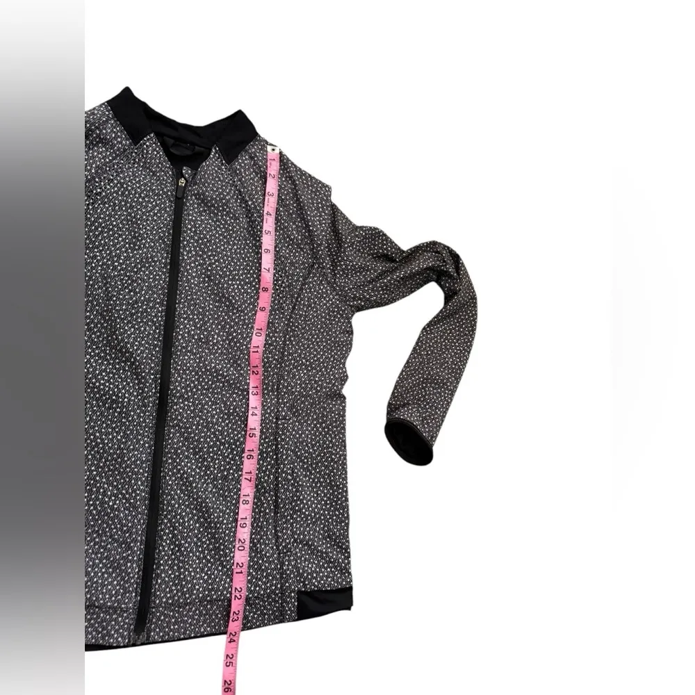 Lululemon Hit It Jacket Womens Size 6 Frozen Fizz Black White Zip Up Lightweight - Image 9