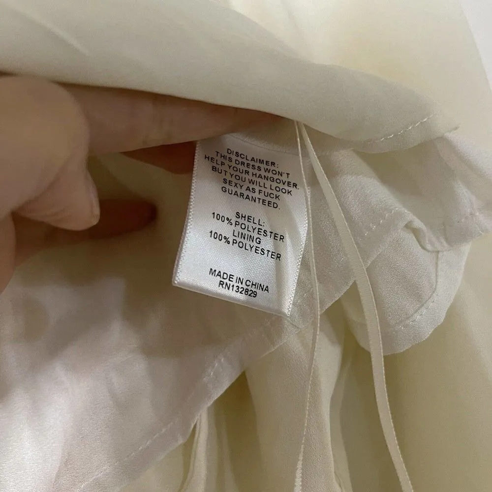 NEW! Revolve Chrissy Teigan Wat Phra Top ivory crop off shoulder blouse size XS - Image 5