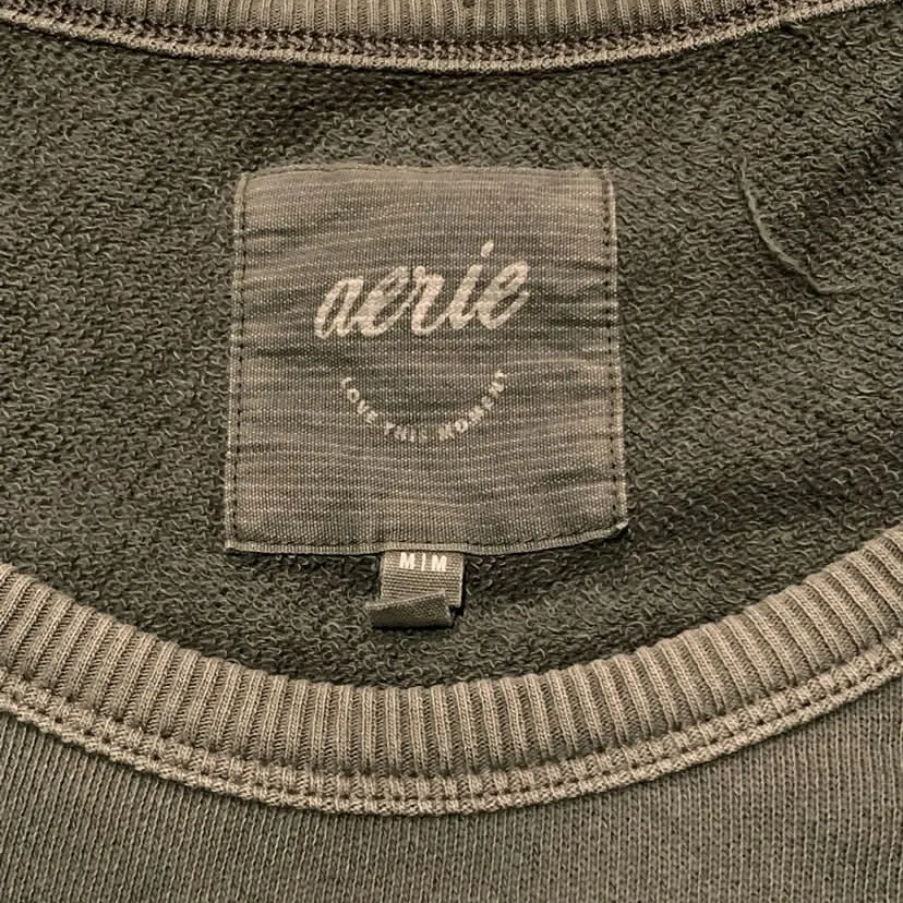 ​Aerie Desert Oversized Sweatshirt Olive Green M Earthcore Gorpcore Lounge - Image 3