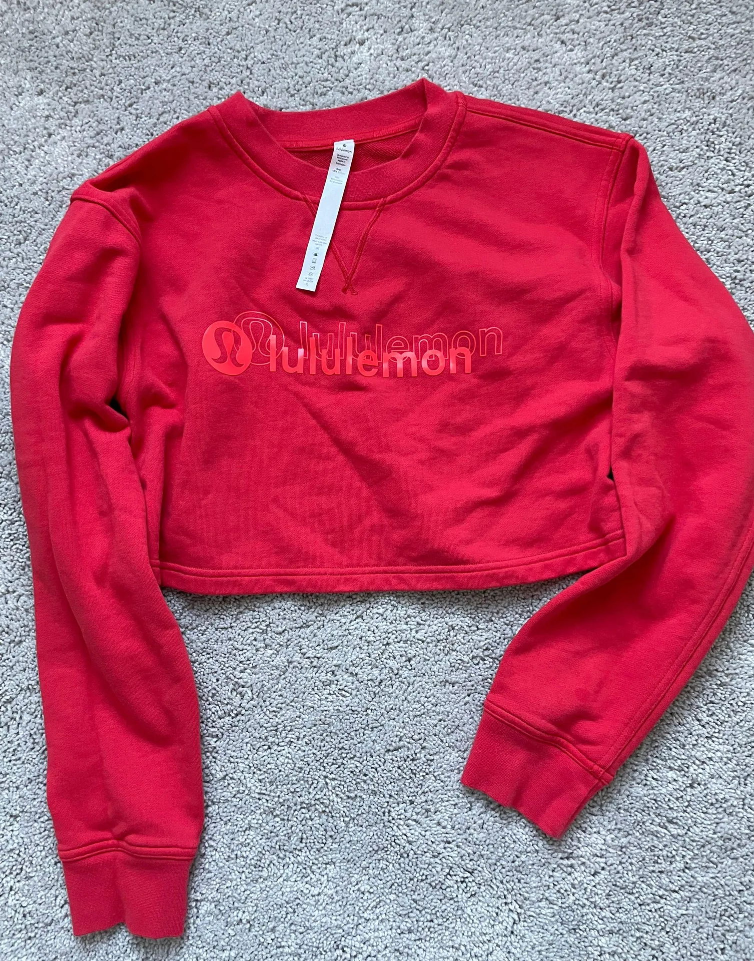 Red/orange Lulu lemon Cropped Sweatshirt  - Image 4