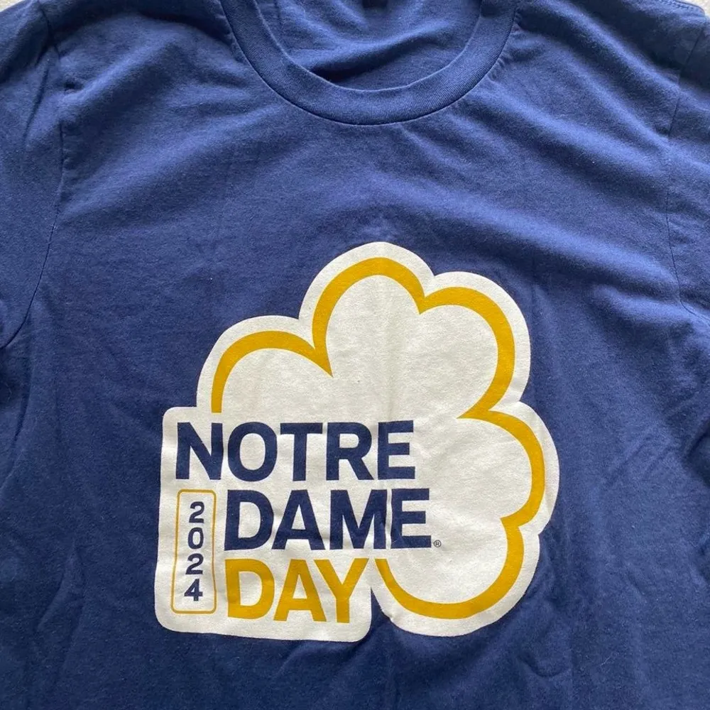Notre dame shamrock shirt Blue - Image 2