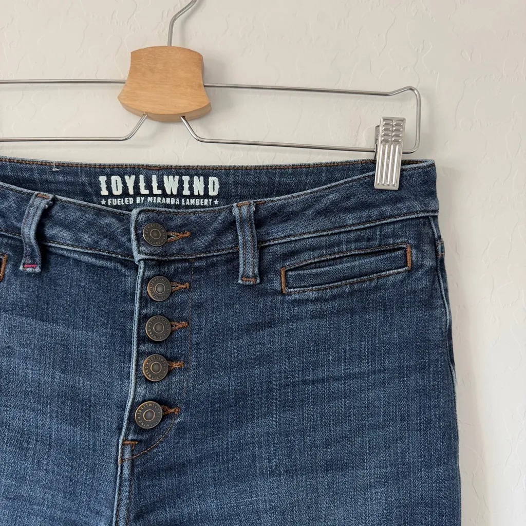 IDYLLWIND by Miranda Lambert  Button Fly Flare Stretch Jeans Trousers Size 8 - Image 2
