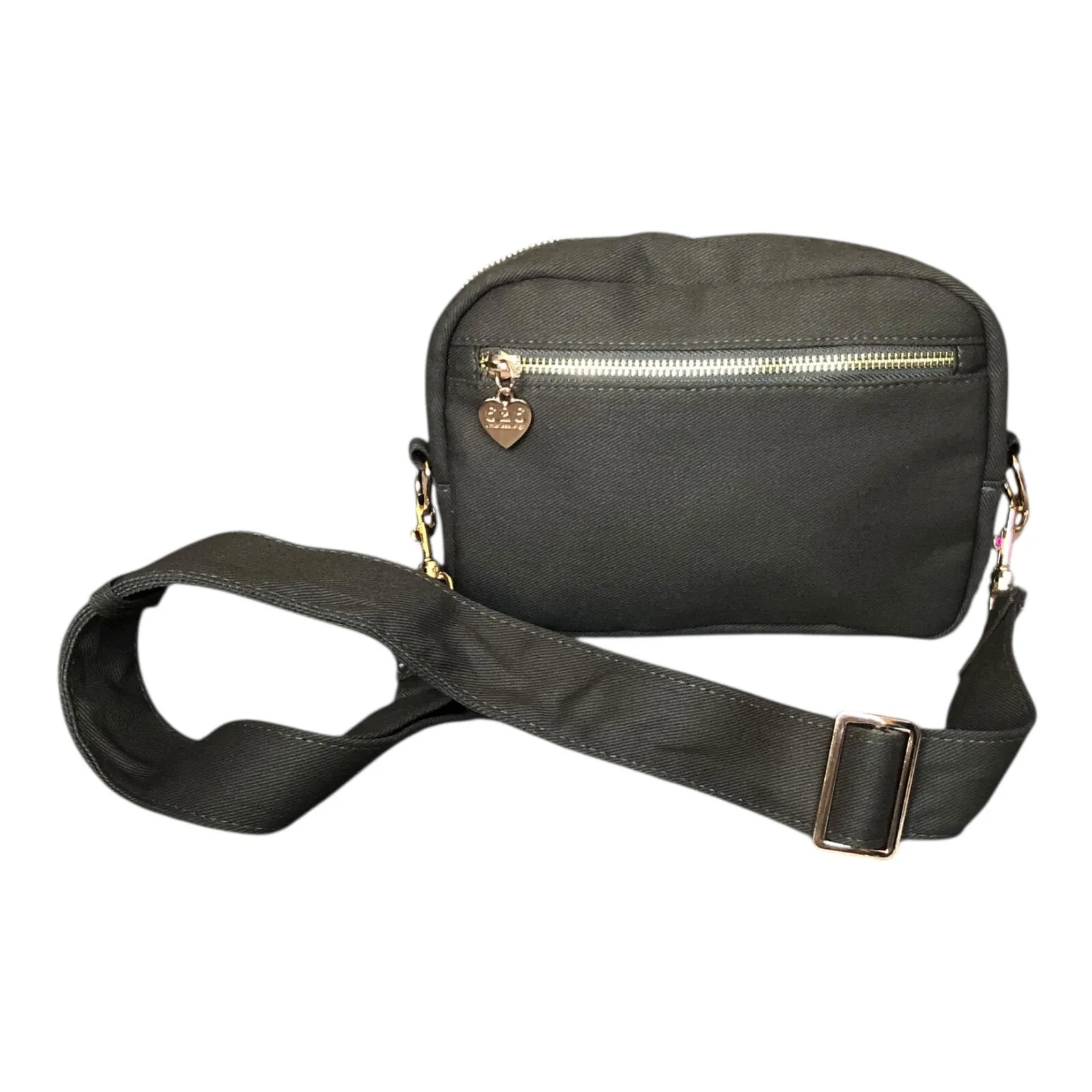 626 x Marissa Leigh Signed Camo Denim Crossbody Bag Detachable Adjustable Strap Green - Image 6