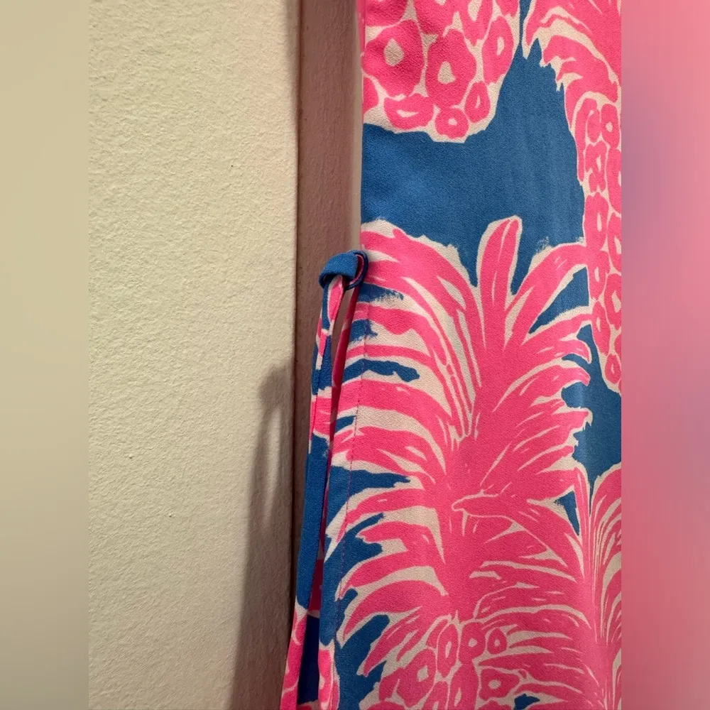 $198 Lilly Pulitzer Blanca Romper Blue Haven Little Flamenco Pineapple 00 XS - Image 8