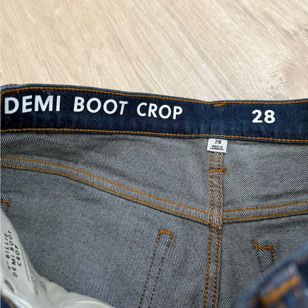 J. Crew Billie Demi Boot Crop Cut Off Jeans | Lantern Wash Blue | 28 P - Image 5