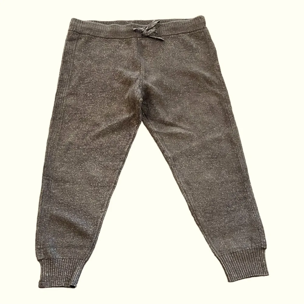 BAREFOOT DREAMS Rib Trim Jogger Carbon Lurex Size XL NEW - Image 3