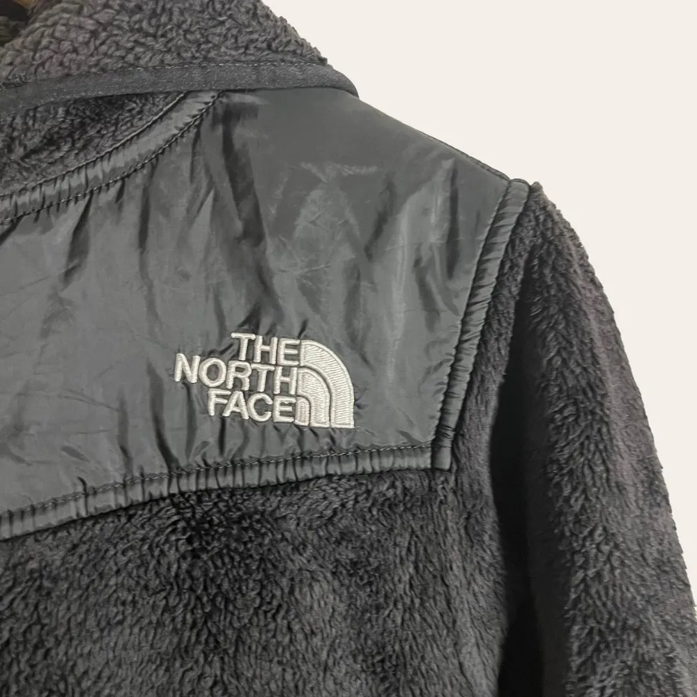 The North Face Black Oso Hybrid Hooded Fleece Fuzzy Zip Up Jacket Size S - Image 2