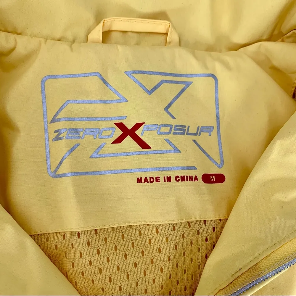 ZeroXposur  Yellow Light Hooded Rain Jacket Size M - Image 7