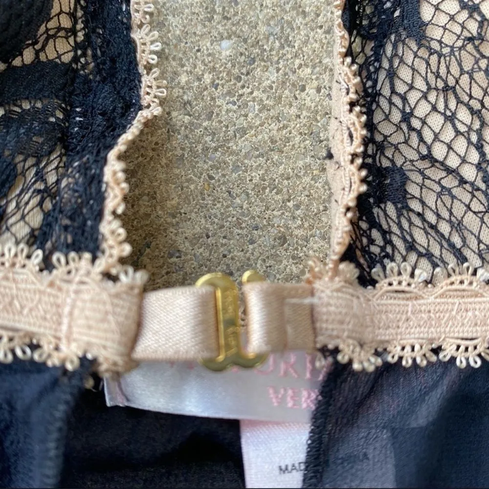 Victorias Secret Lace Sheer Neglige Babydoll Top - Image 5