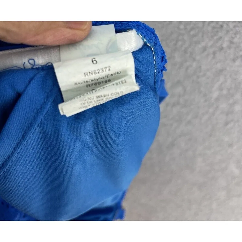 Island Escape Woman Women's Tankini Top Blue Size 6 Tiered Slightly padded - Image 4