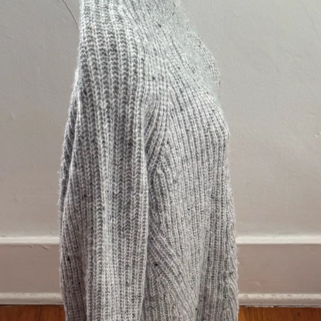 Madewell gray chunky knit turtleneck sweater size XS preppy soft cozy minimalist - Image 3