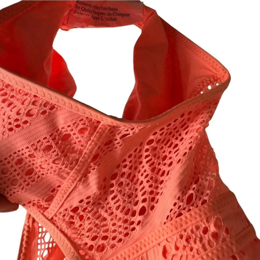 Becca Nectar Color Play One Piece XS‎ Coral Plunge Swimsuit - Image 8