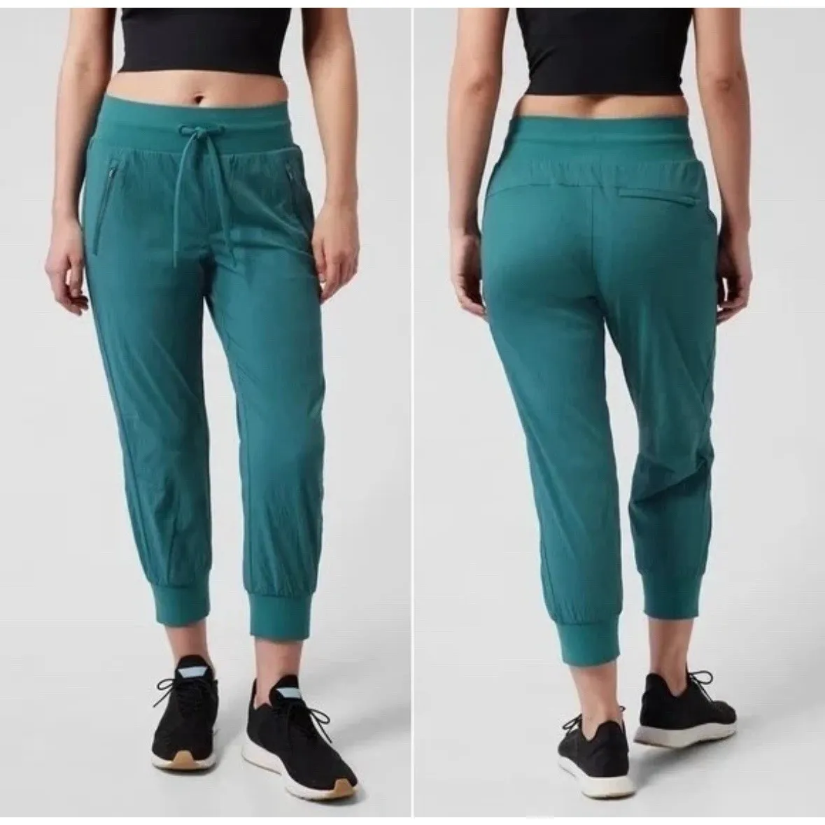Athleta Trekkie North Crop 23" Jogger‎ in Borealis Green Athletic Sporty Size 4 - Image 2
