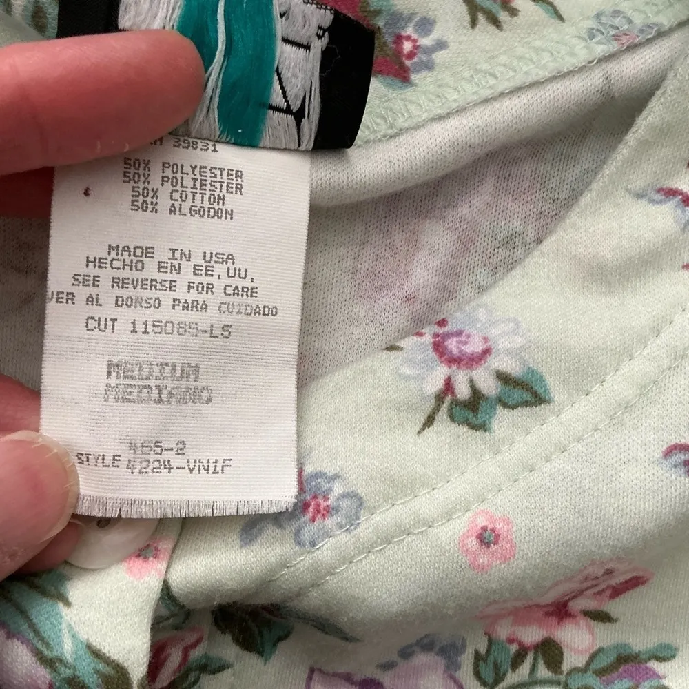 Vintage 90s Fritzi of California girly floral button down top Size M - Image 3