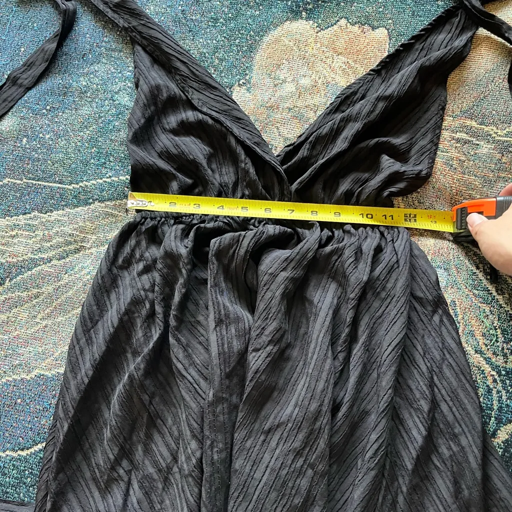 SHEIN Black Tie Shoulder Mini Dress NWT Size M Casual Cottagecore Sleeveless Y2K - Image 12