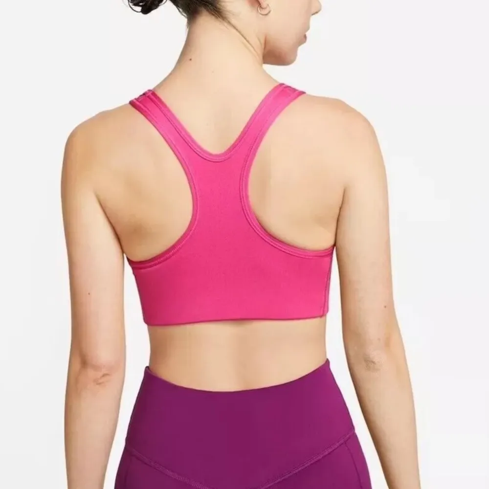 Nike Women's Swoosh Sports Bra Pink Medium Support Non Padded Size Small - Image 3