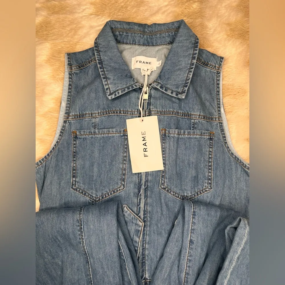 Frame Denim Sleeveless Jumpsuit - Image 5