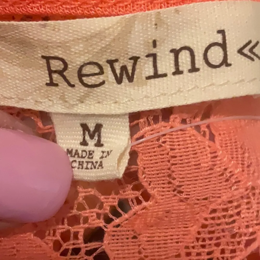 Rewind Orange Relaxed Sleeveless Tank Top - Image 3