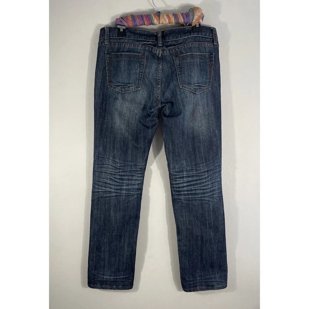 Refuge Straight Leg Jeans Women Juniors Size 11 Dark Blue Casual Denim Pockets - Image 2