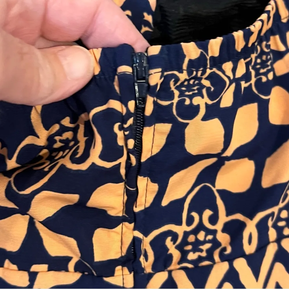 PRIMI STRAPLESS DRESS small short lined blue orange - Image 13