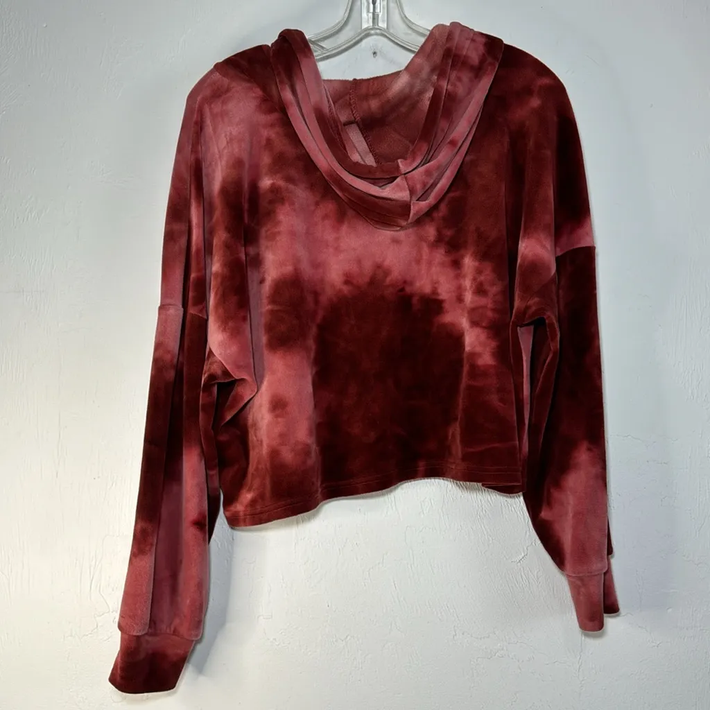Bebe Burgundy Tie-Dye Hoodie - Image 3