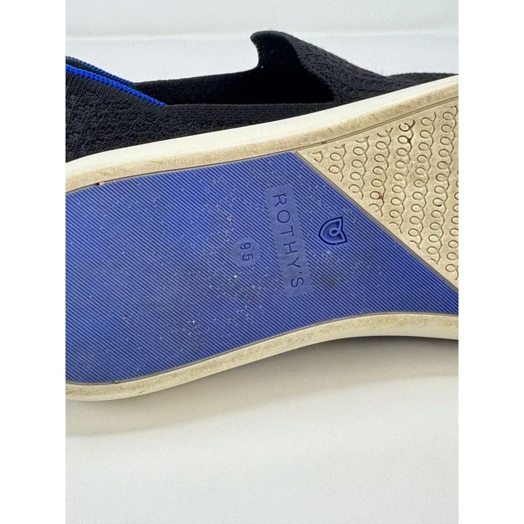 Rothys Womens Shoes Black The Original Slip On Sneakers Comfort Loafer US 9.5 Blue - Image 11
