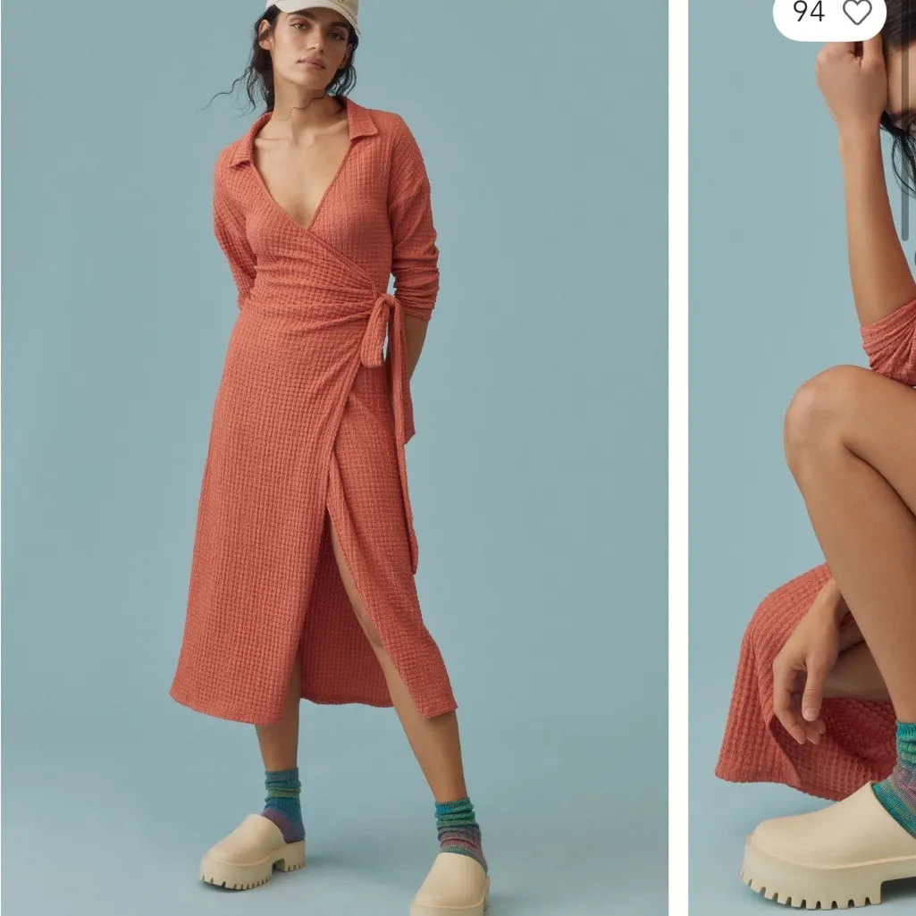 Anthropologie Terracotta Wrap Dress - Image 2