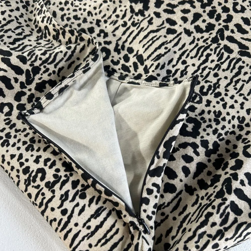 Worthington Women's Side Zip Animal print A line Skirt Lined Size 8 Waist 29 - Image 5