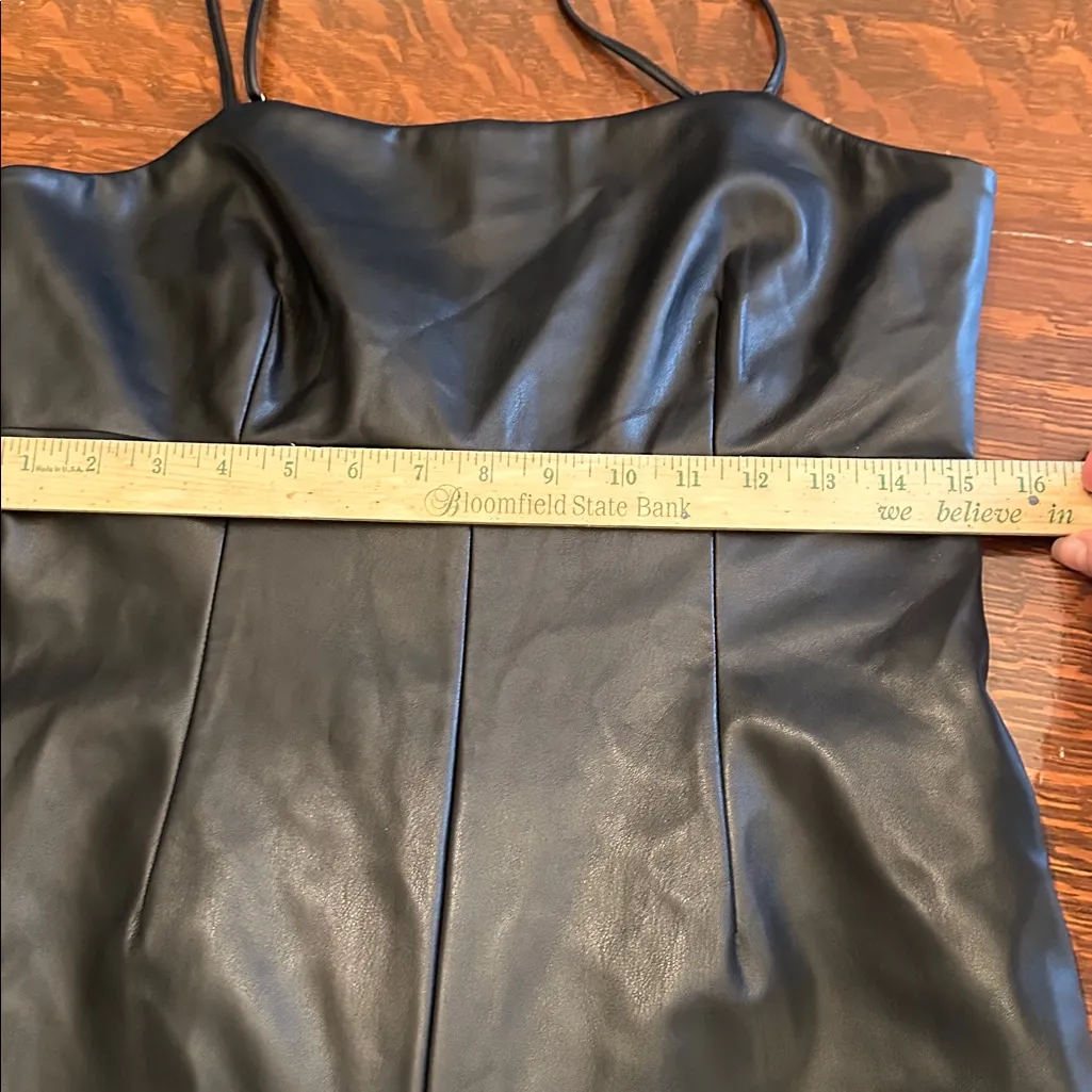 Banana Republic faux Leather Jumpsuit Black 10 - Image 15