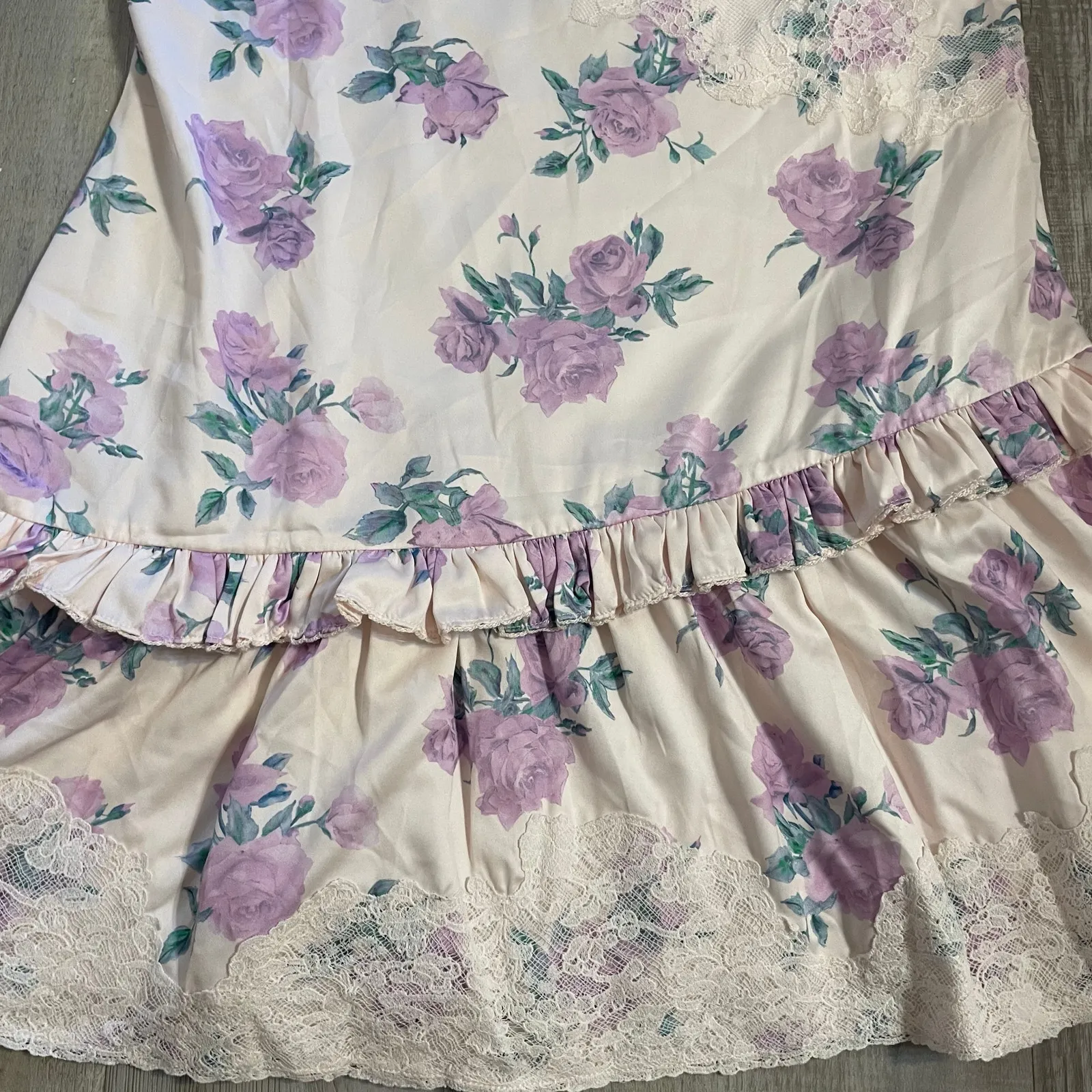 NWT LoveShackFancy Divina Floral Print Mini Dress size 12 in Mauve Rose - Image 16